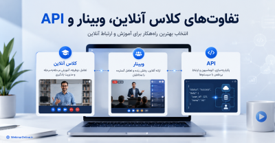 تفاوت های کلاس آنلاین، وبینار و API